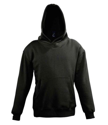 SOLS Kids Slam Hooded Sweat - Black - 10yrs